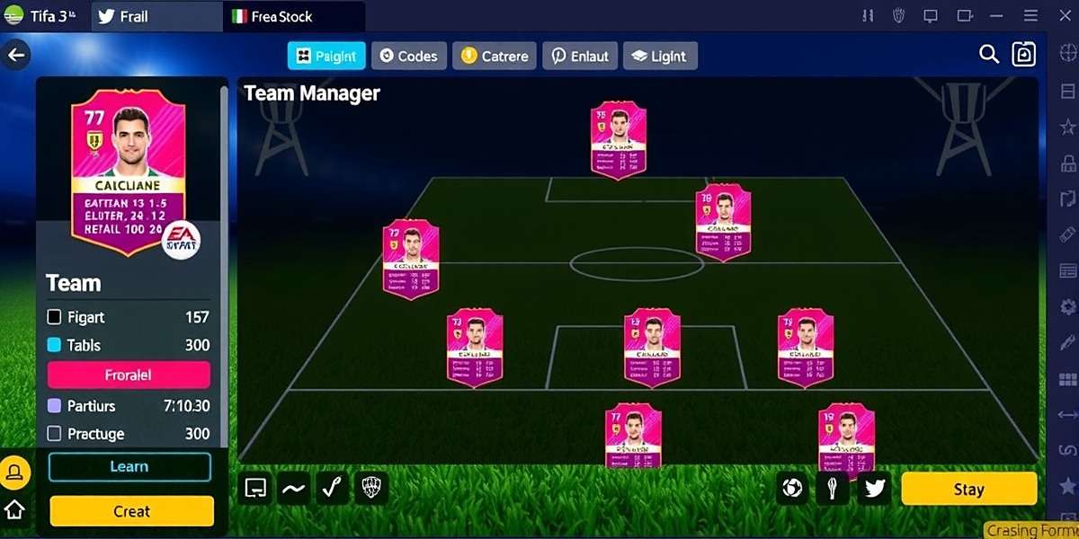 EA SPORTS FIFA Online 3 Team Management EA SPORTS FIFA Online 3 team management screen showing player cards and formation setup
